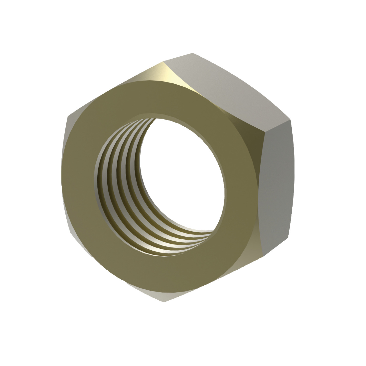 Product P0302.BR, Full Nuts Fine Thread Brass / 