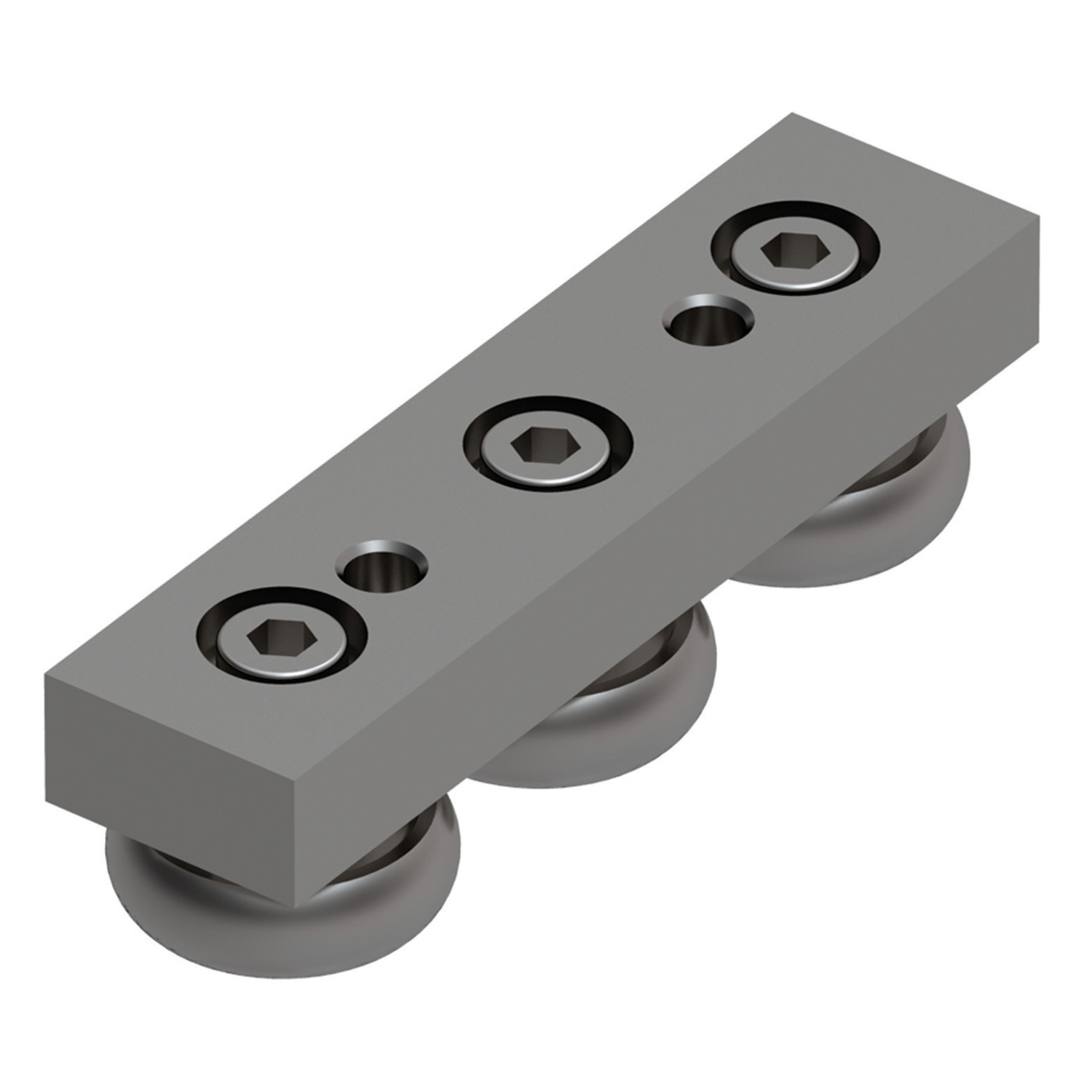 Product L1971.SB, Solid Body Stainless Sliders for U rail (slave) / 