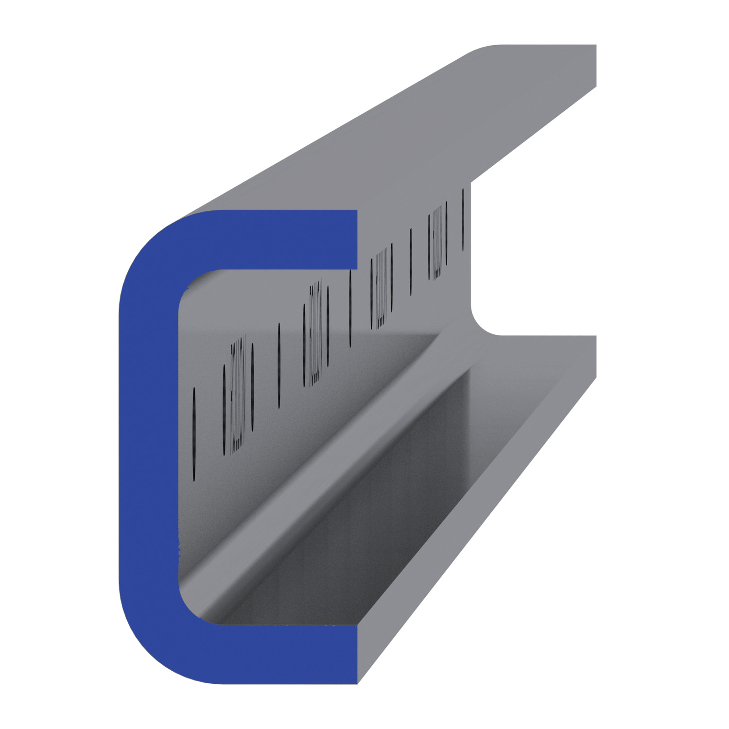 L1970.30U-1040 Steel zinc plated X rail 