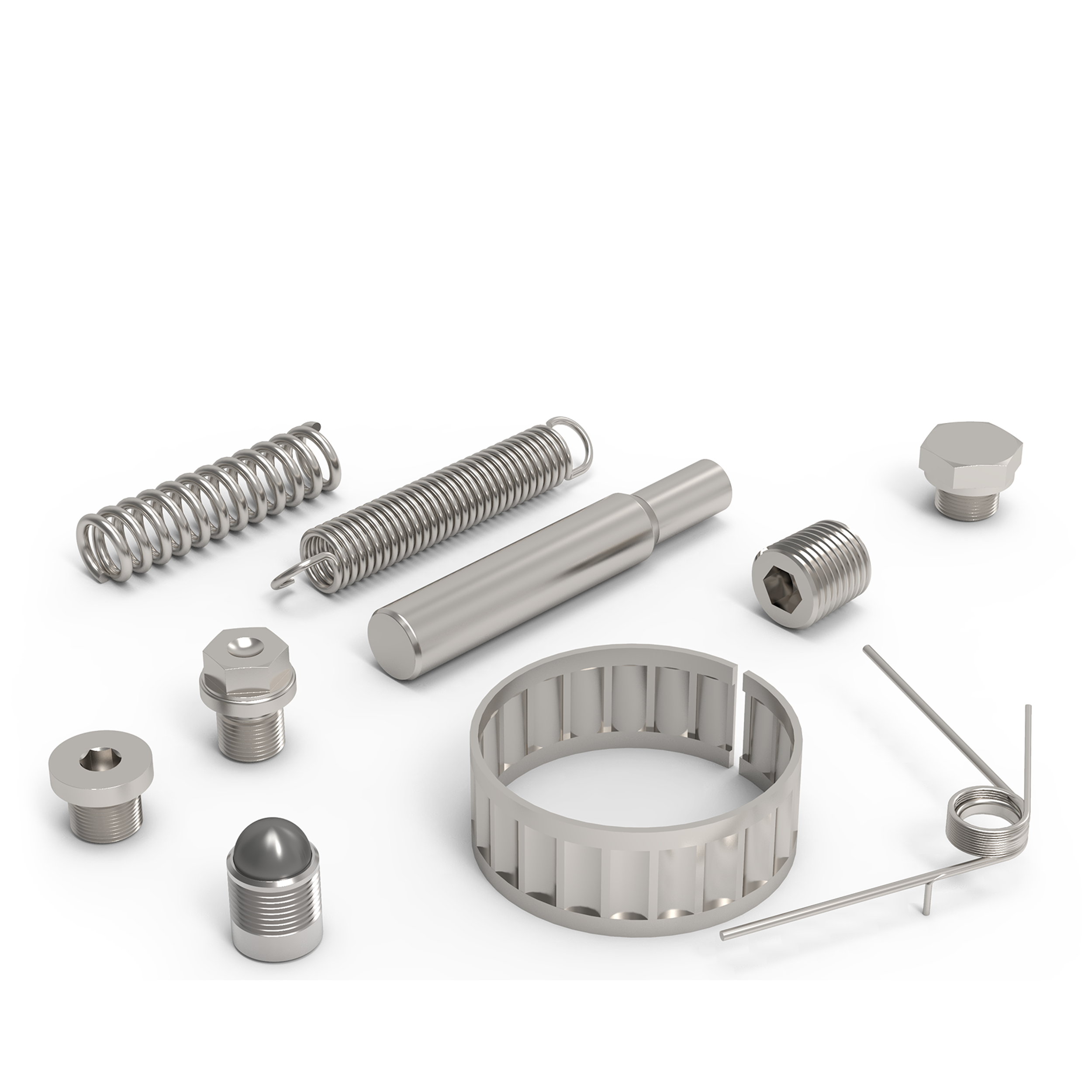 a few of our blanking plugs, springs and tolerance rings