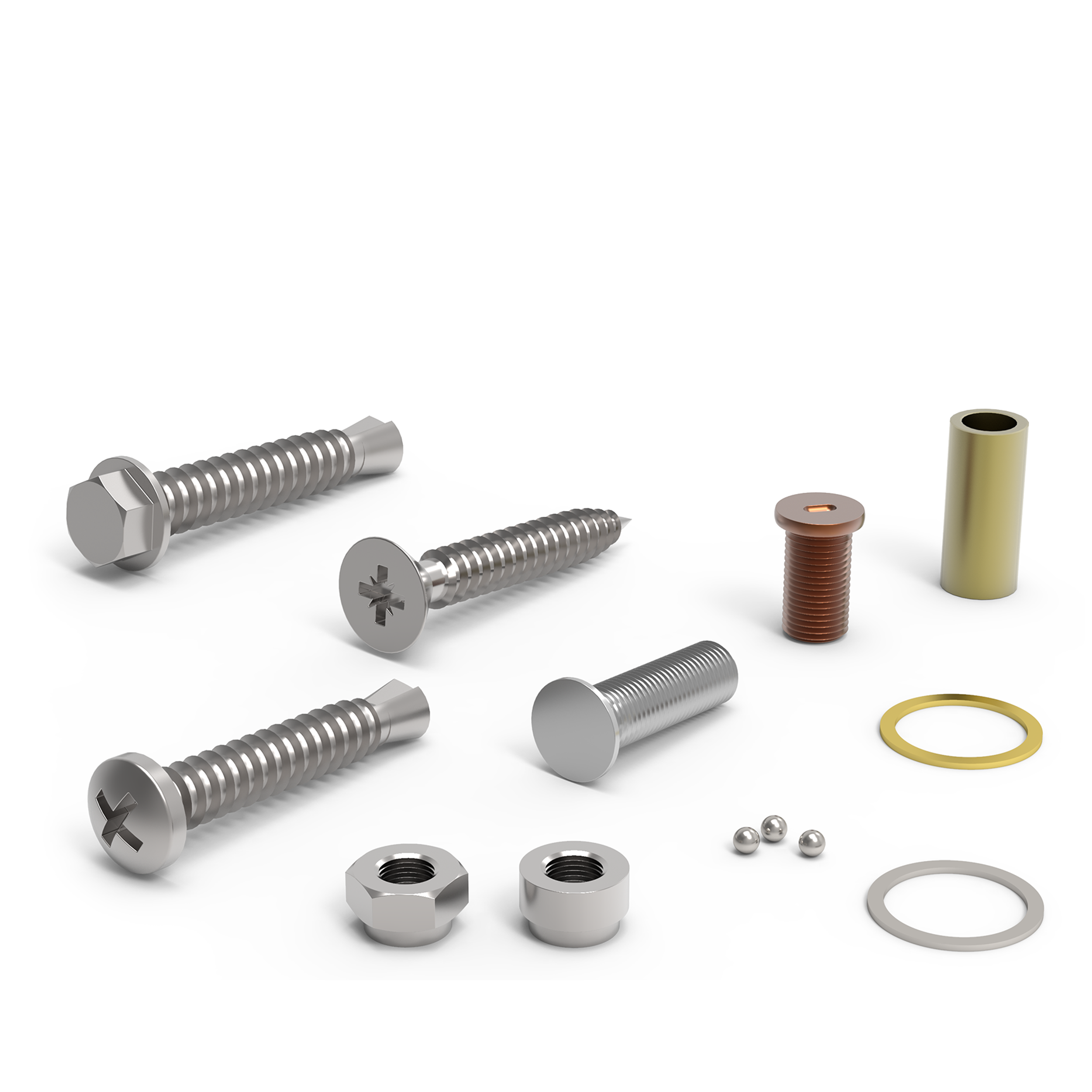 selection of lifting pins, lifting bolts and swing bolts