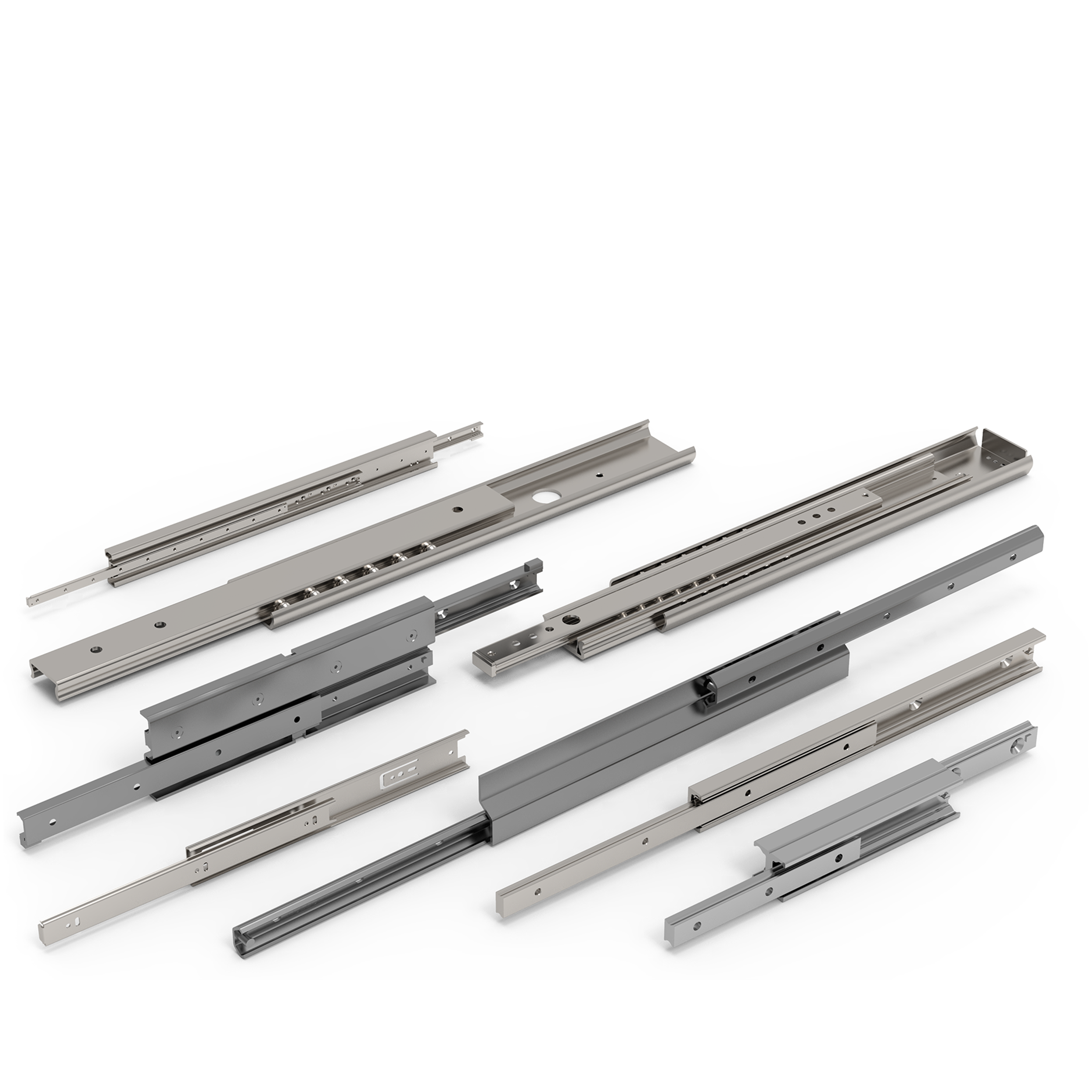 a selection of telescopic slides