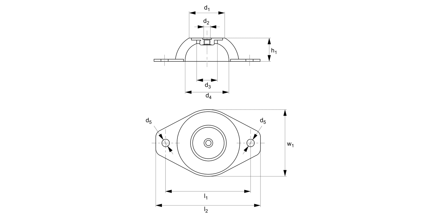 P2106 Anti-vibration Dome Mounts