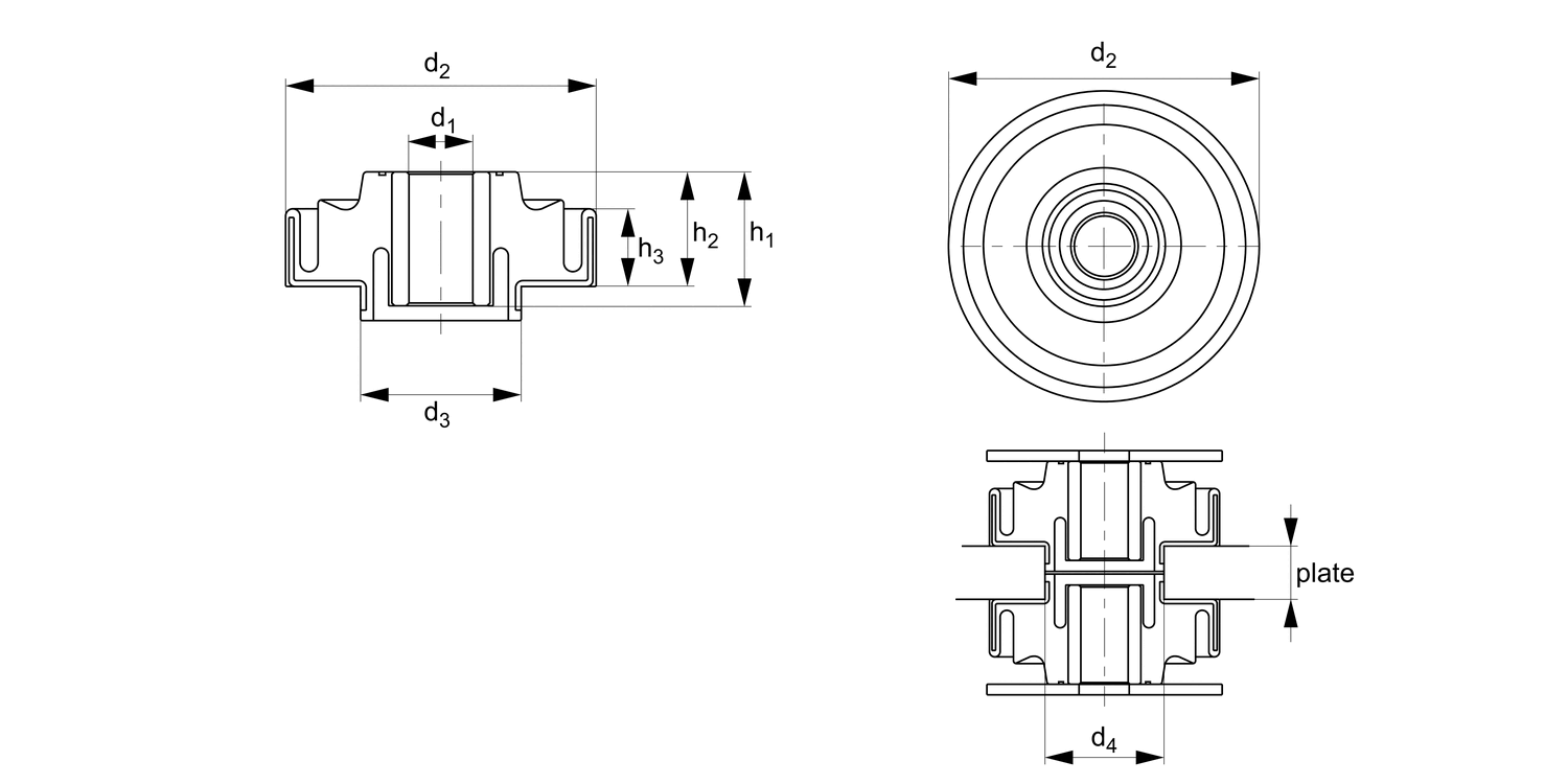P2076 Anti-vibration Mounts Round