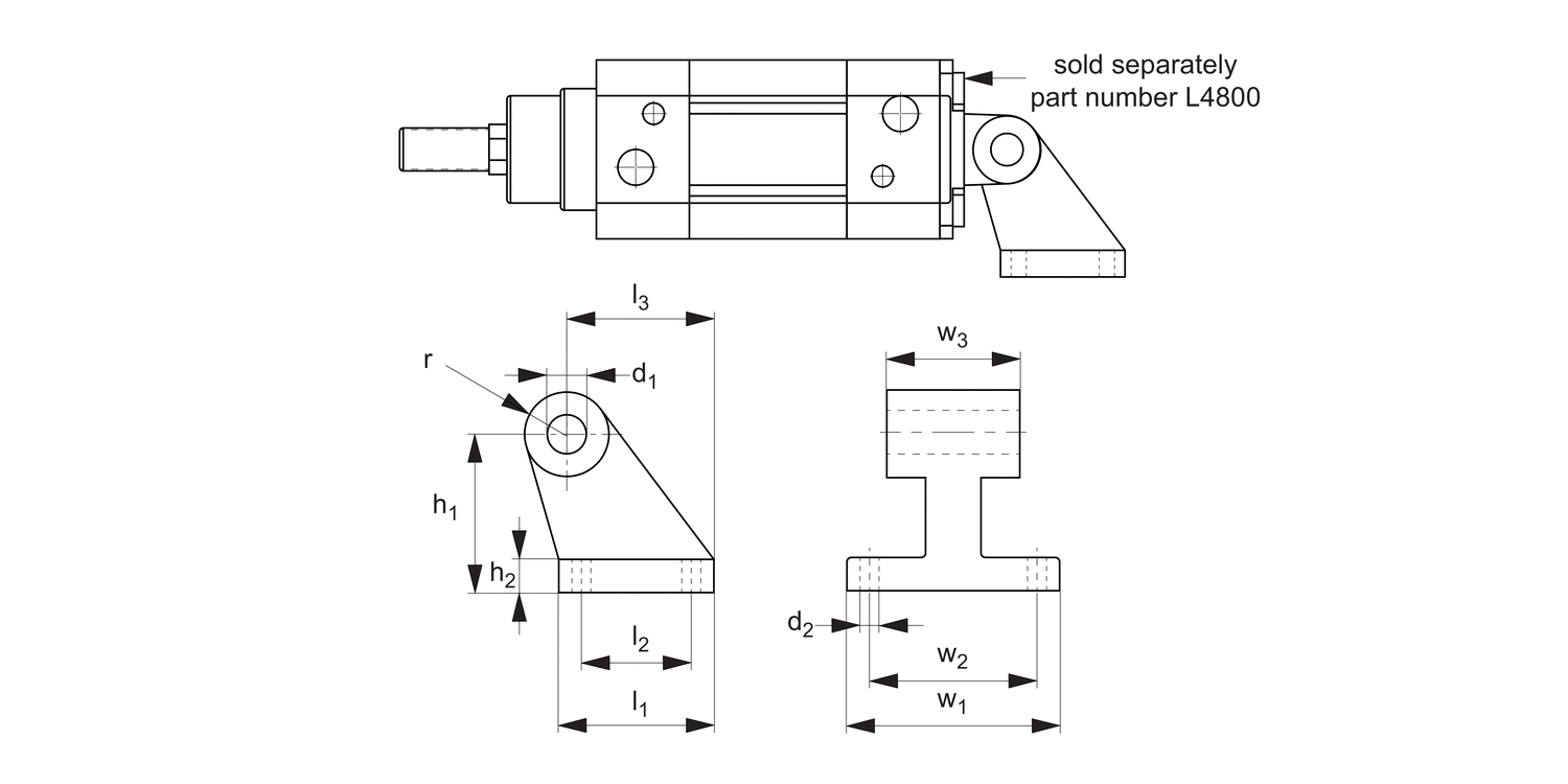 L4802 Air Cylinder Mounts - ISO Series