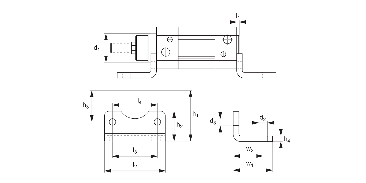 L4806 Air Cylinder Mounts - ISO Series