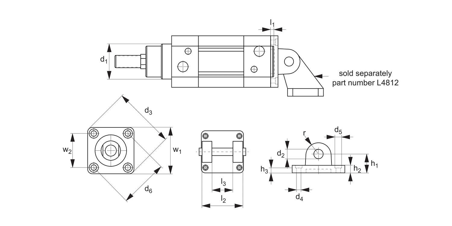L4810 Air Cylinder Mounts - CETOP Series