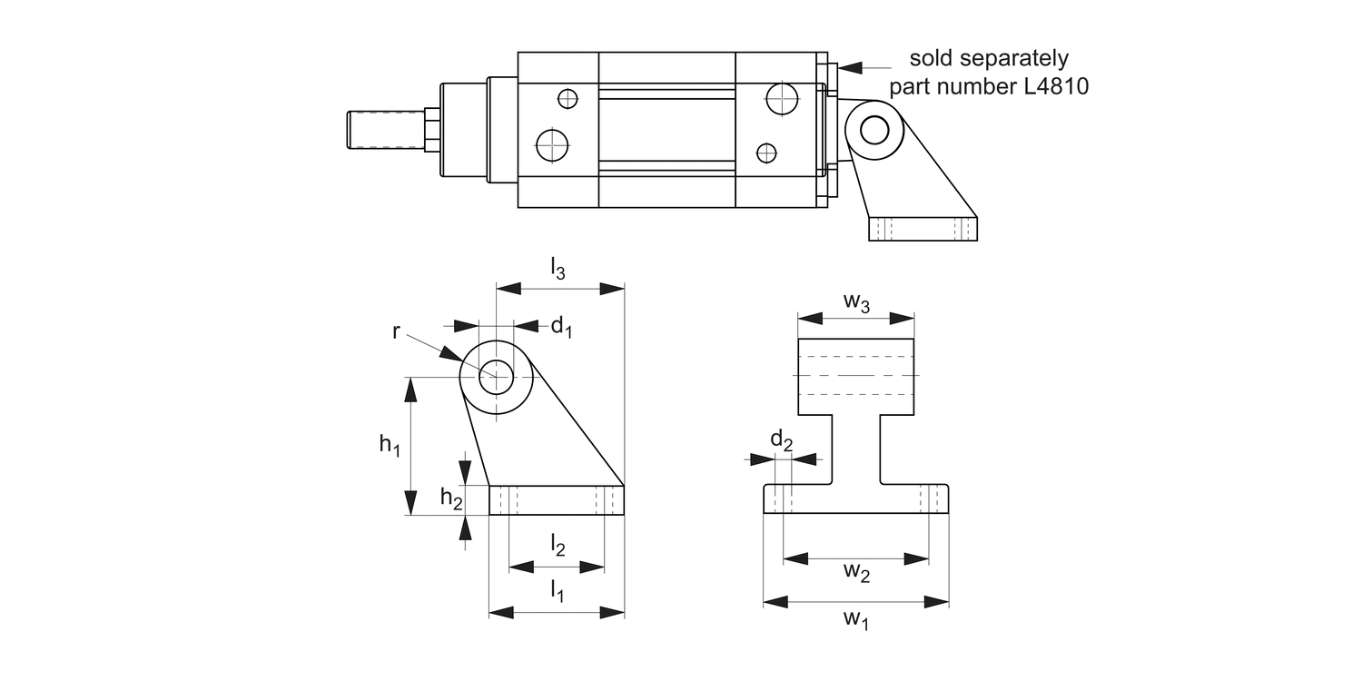 L4812 Air Cylinder Mounts - CETOP Series