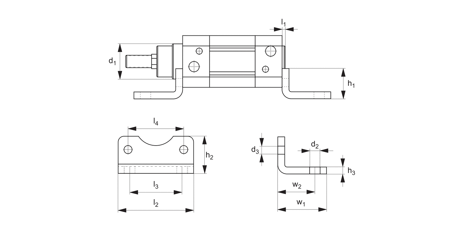 L4816 Air Cylinder Mounts - CETOP Series