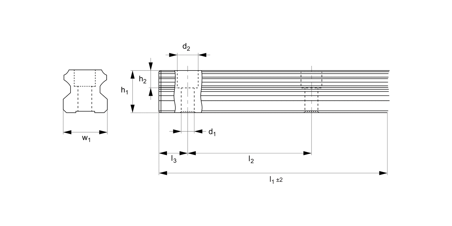L1018.20 20mm Aluminium Linear Guide Rail
