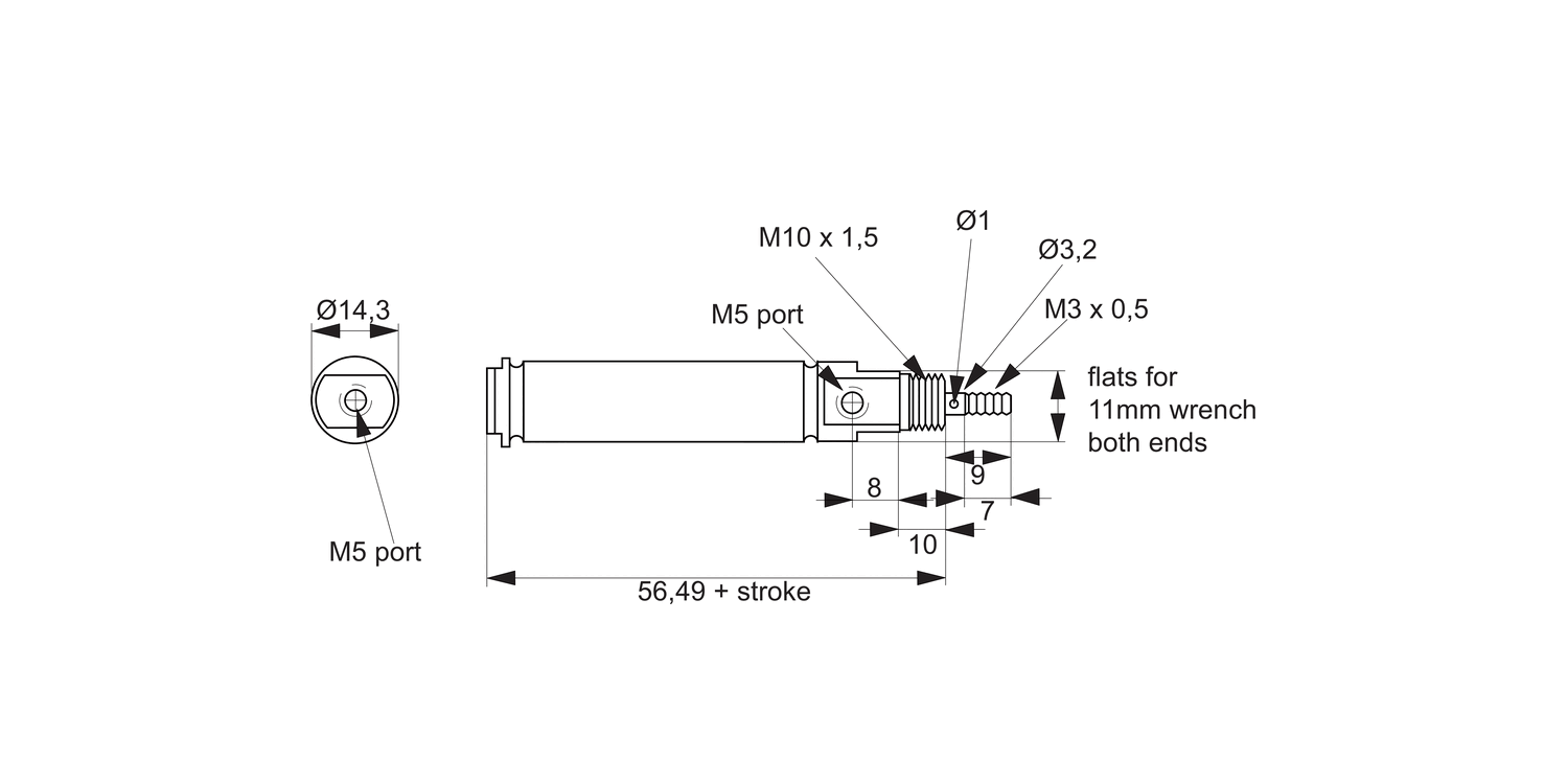 L4502 Anti - Stiction Air Cylinder - 9.3mm Bore