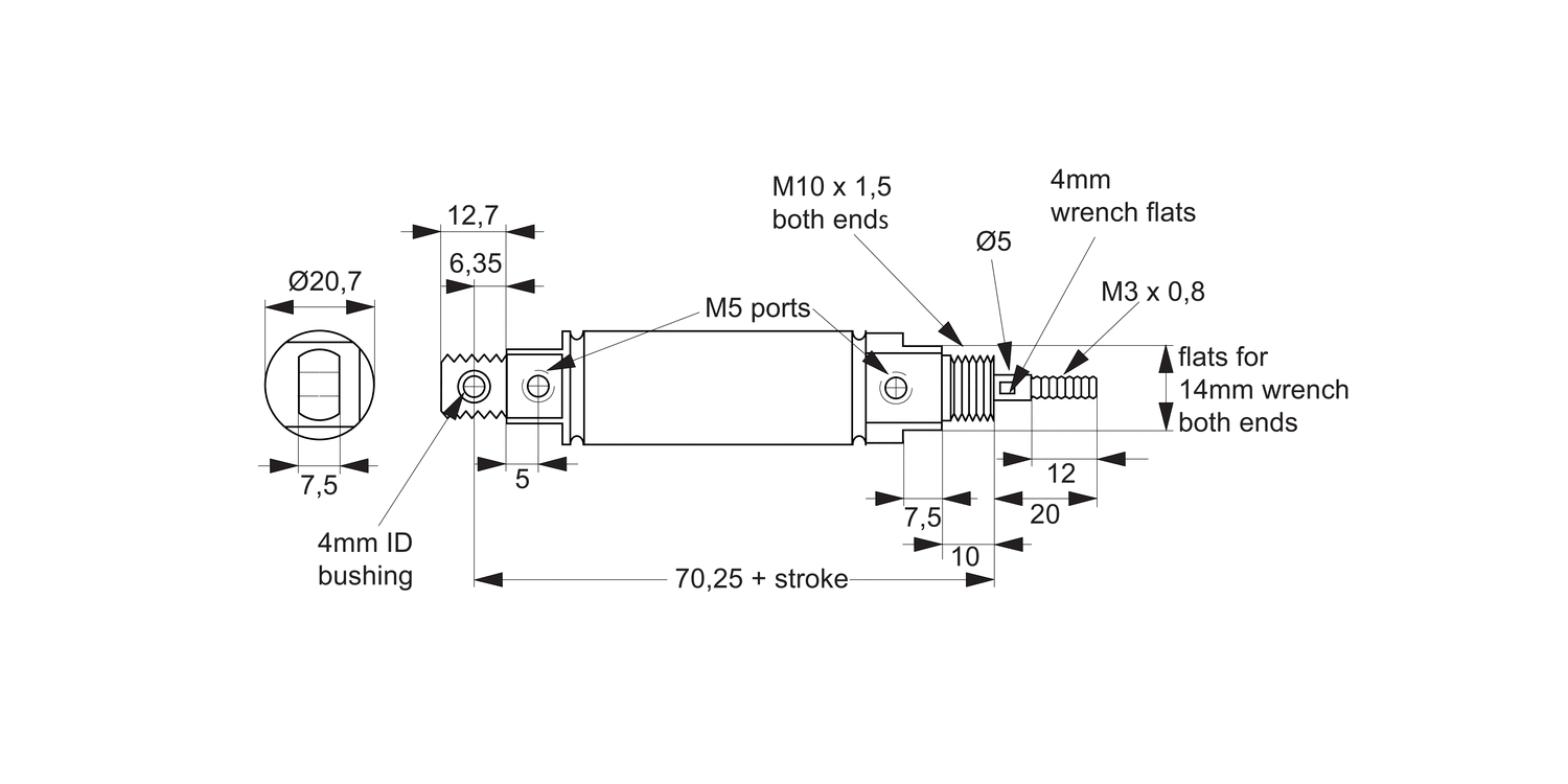 L4528 Anti-Stiction Air Cylinder - 15.9mm Bore