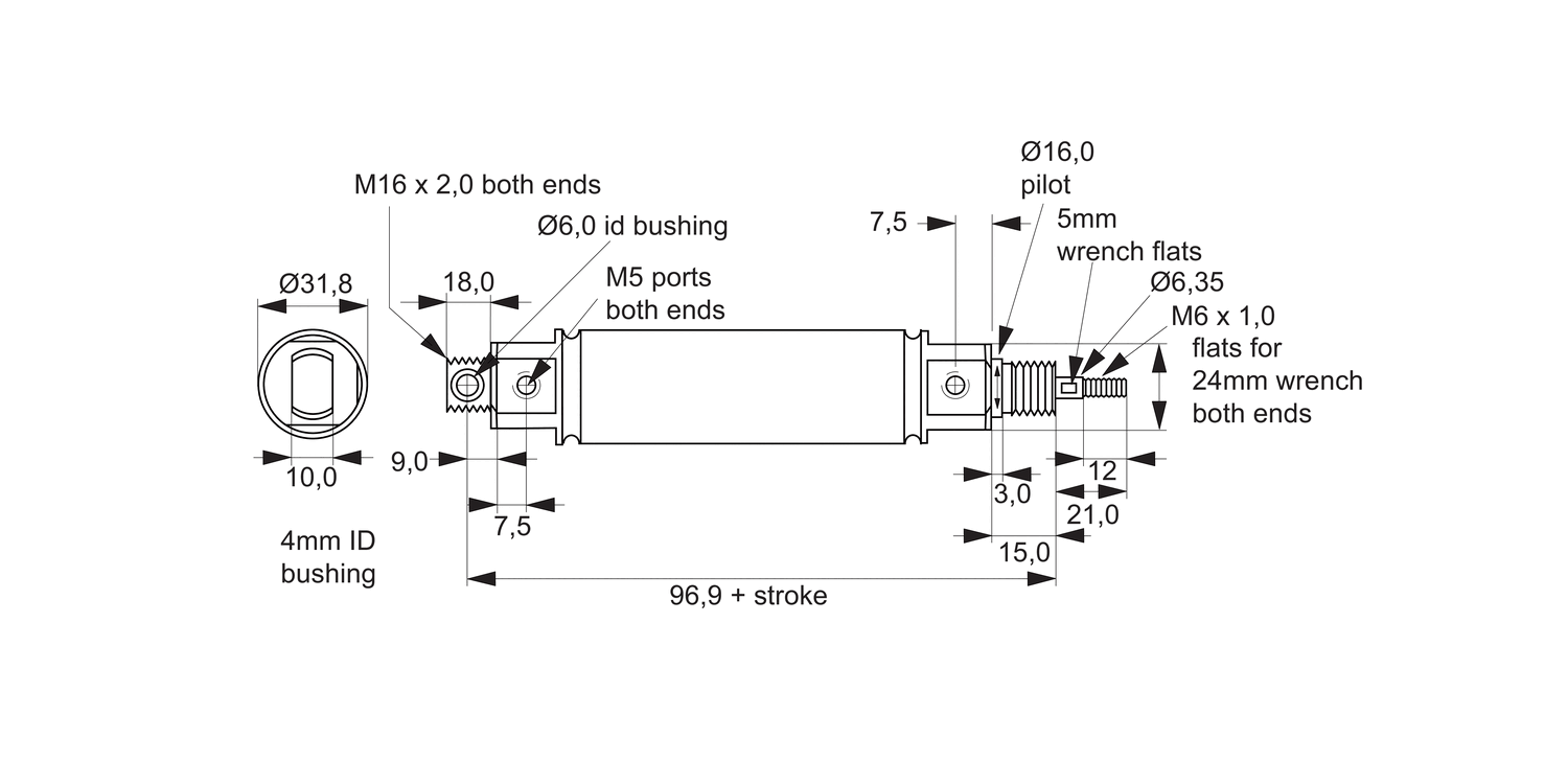 L4540 Anti-Stiction Air Cylinder -  24mm Bore