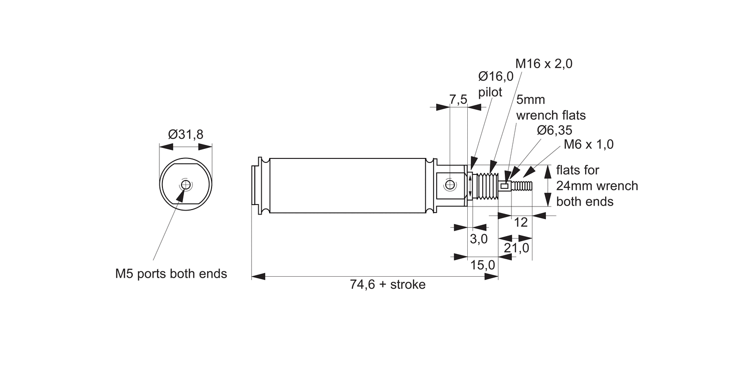 L4548 Anti-Stiction Air Cylinder -  24mm Bore