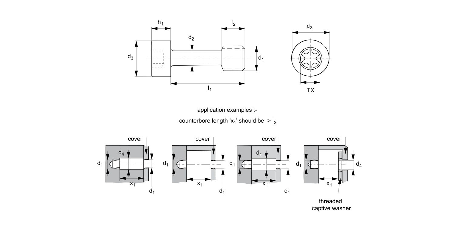 P0156.A2 Captive Screws - Cap Head