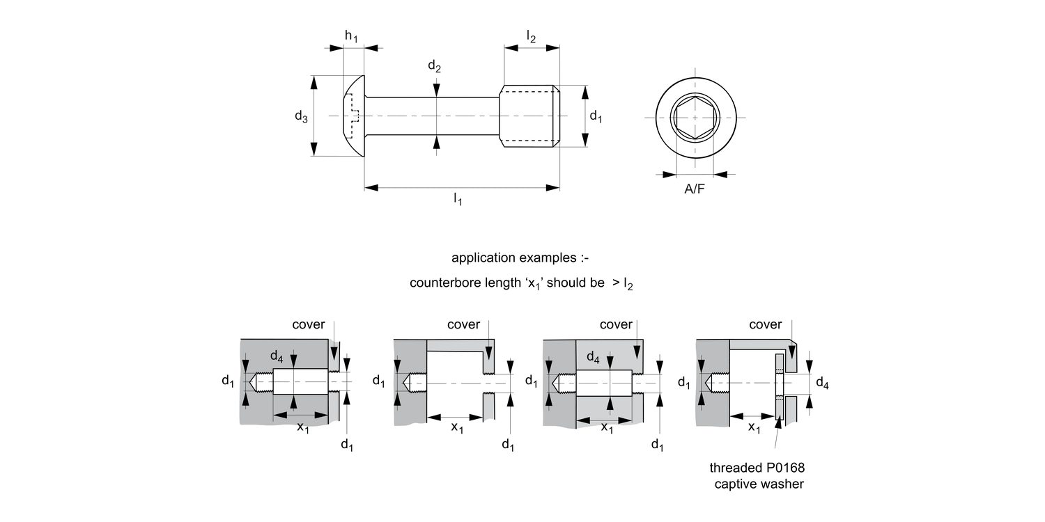 P0151.A2 Captive Screws - Button Head