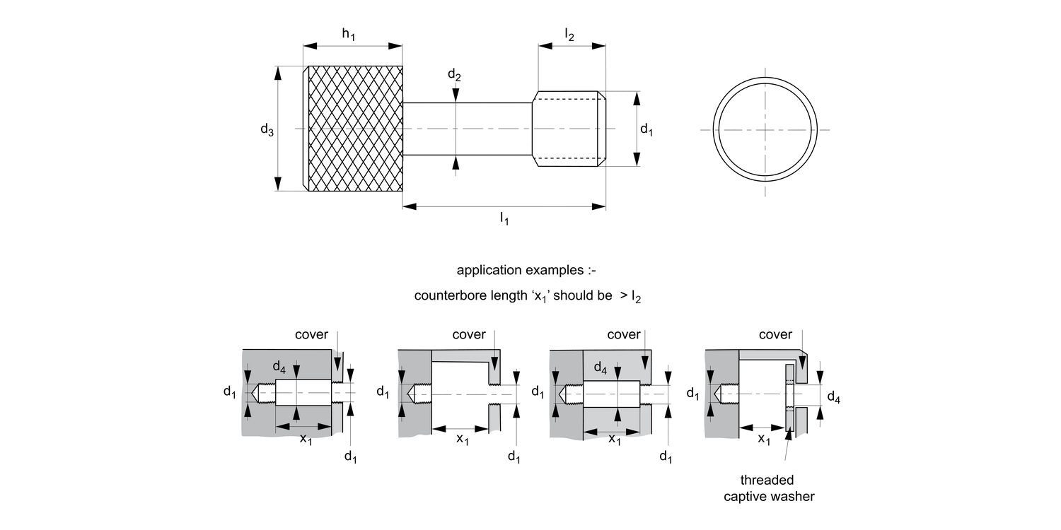 P0161.A2 Captive Thumb Screws