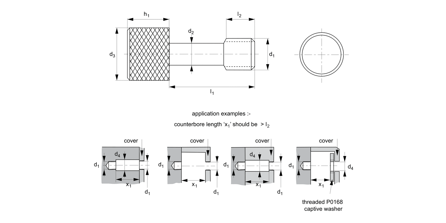 P0161.A4 Captive Thumb Screws