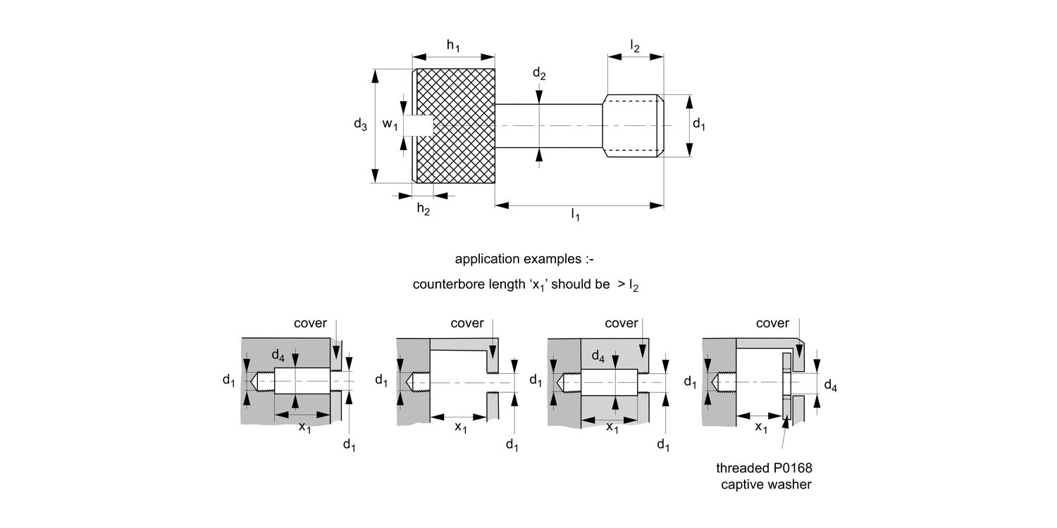 P0162.B2 Captive Thumb Screws