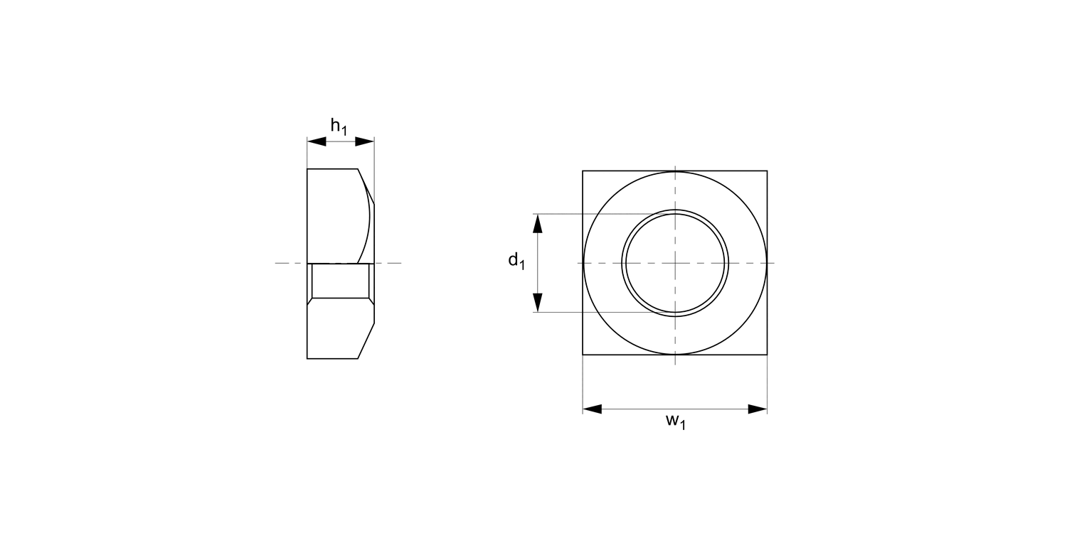 P0324.SC Chamfered Square Nuts