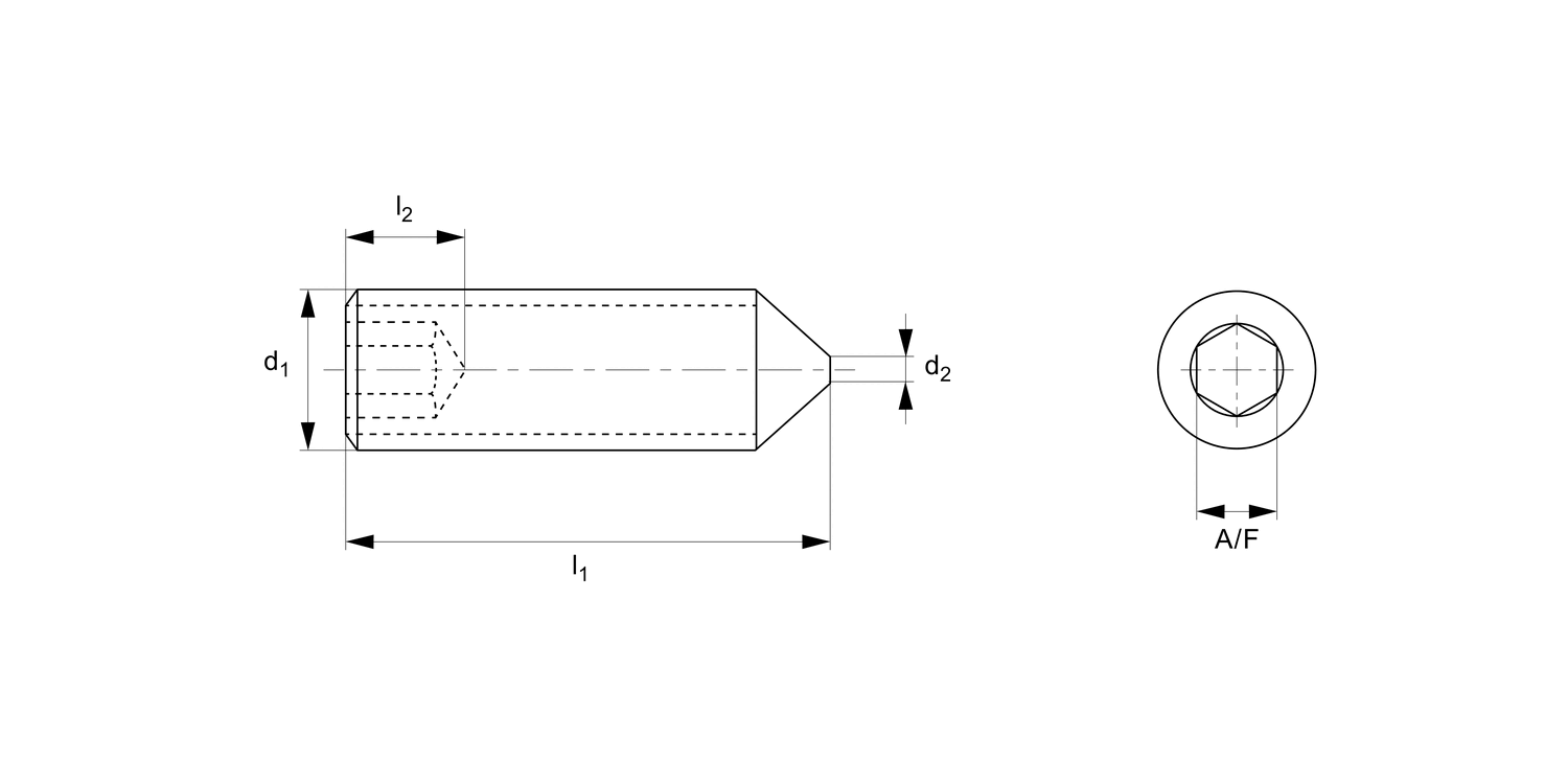 P0273.ZP Socket Set Screws Cone Point
