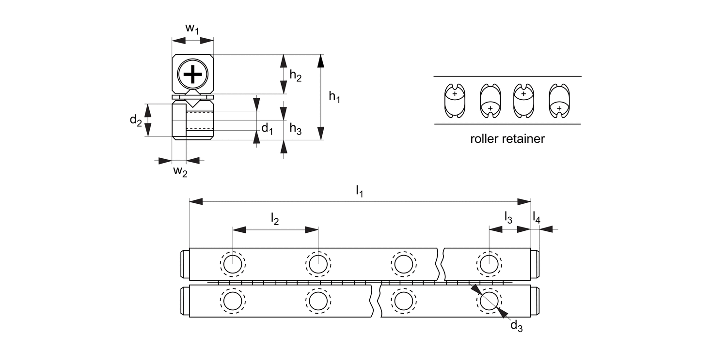 L1001 Stainless Crossed Roller Rail Sets