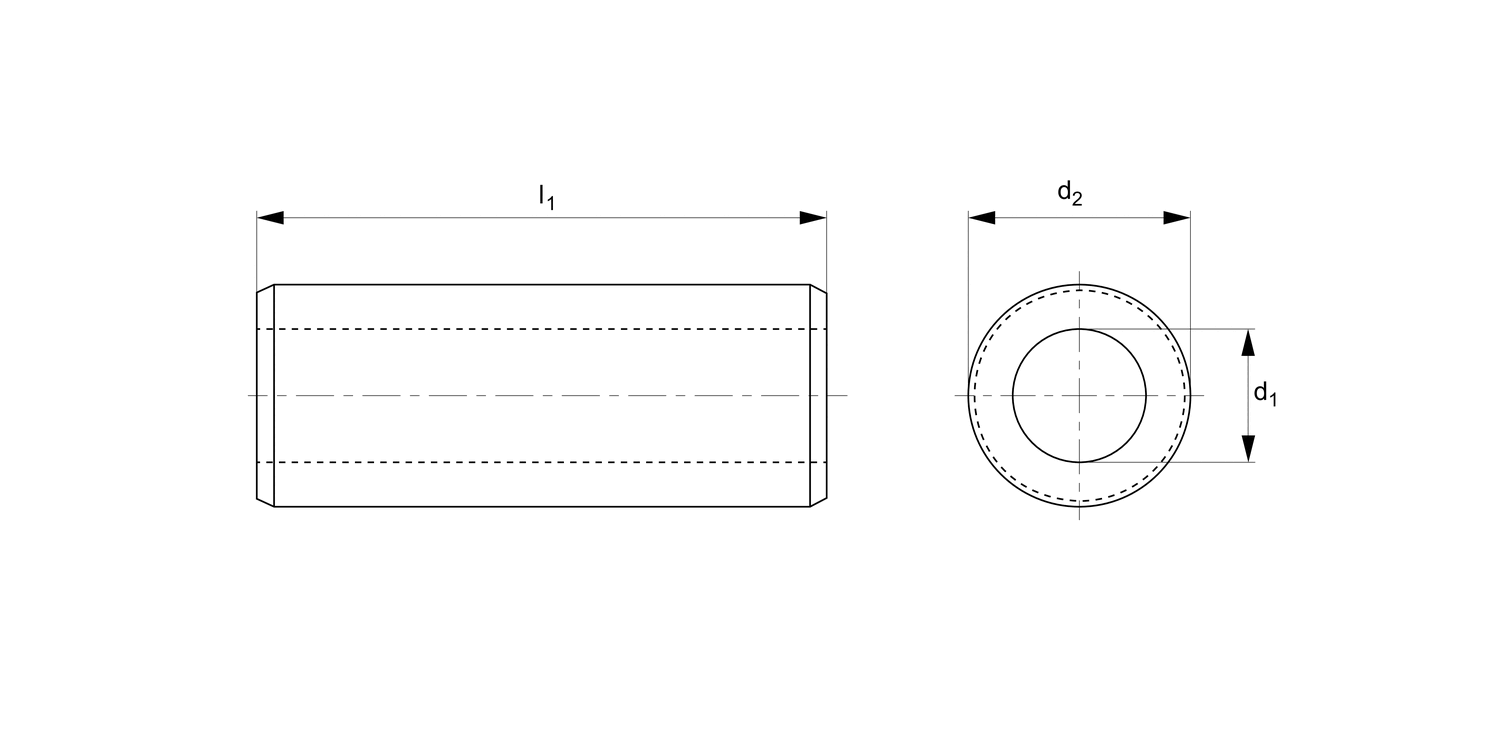 P1330 Cylindrical Spacers - Brass