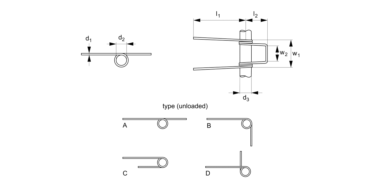 P1312 Double Torsion Springs stainless