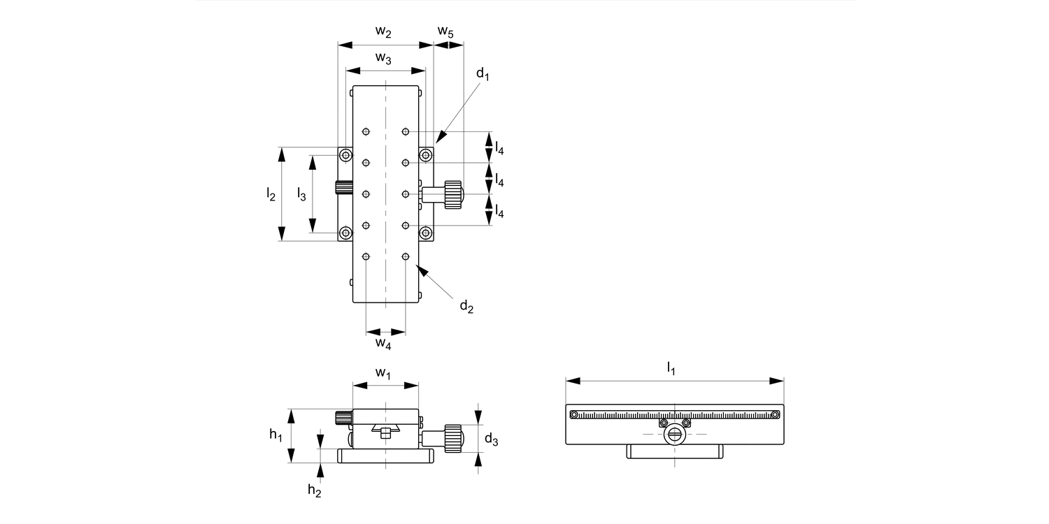 L3303.X Dovetail Stages - Rack & Pinion