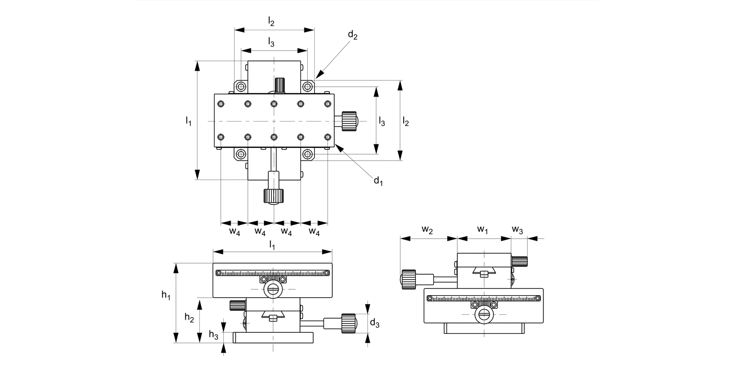 L3303.XY Dovetail Stages - Rack & Pinion