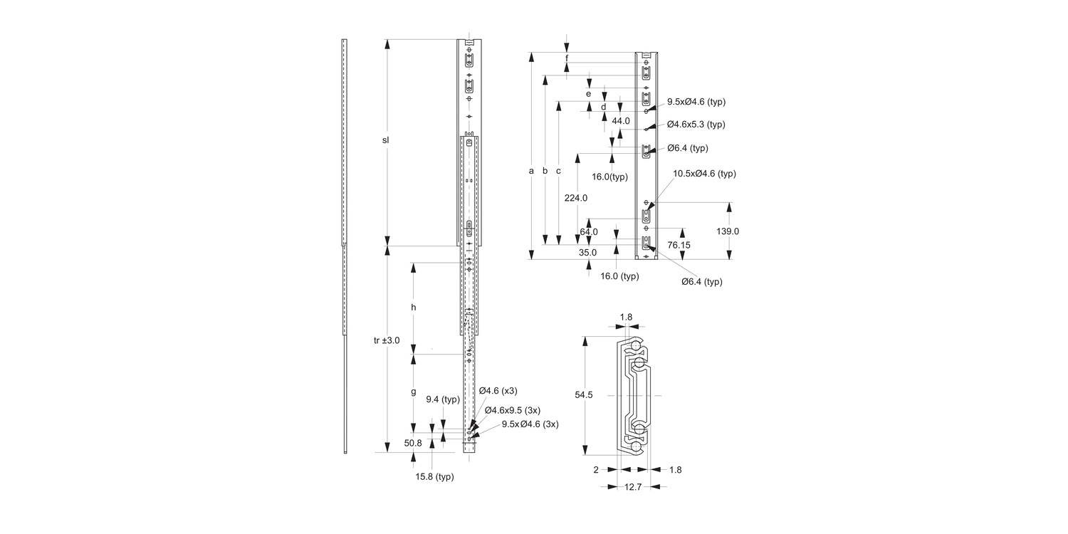 L2064 Drawer Slide - Full Extension