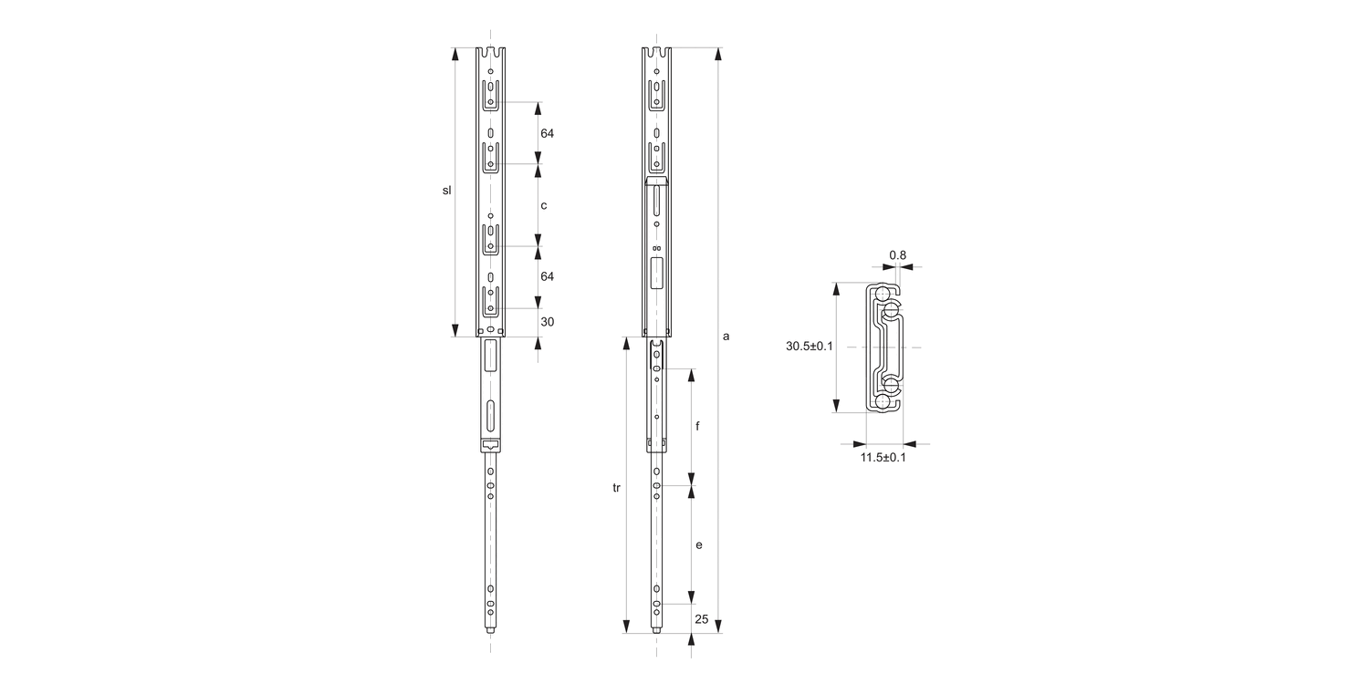 L2072 Drawer Slide - Full Extension