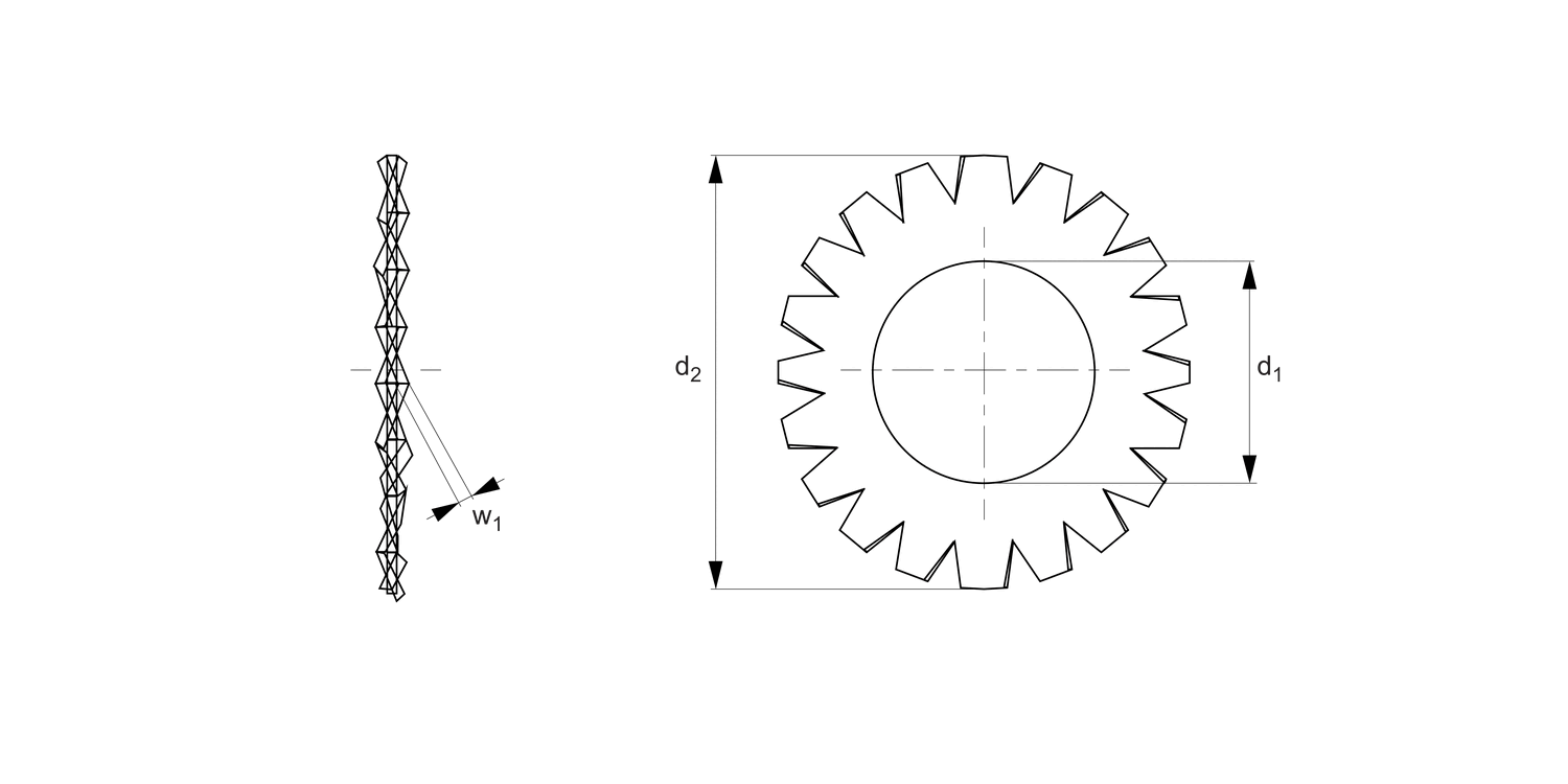 P0372.ZP External Serrated Lock Washers