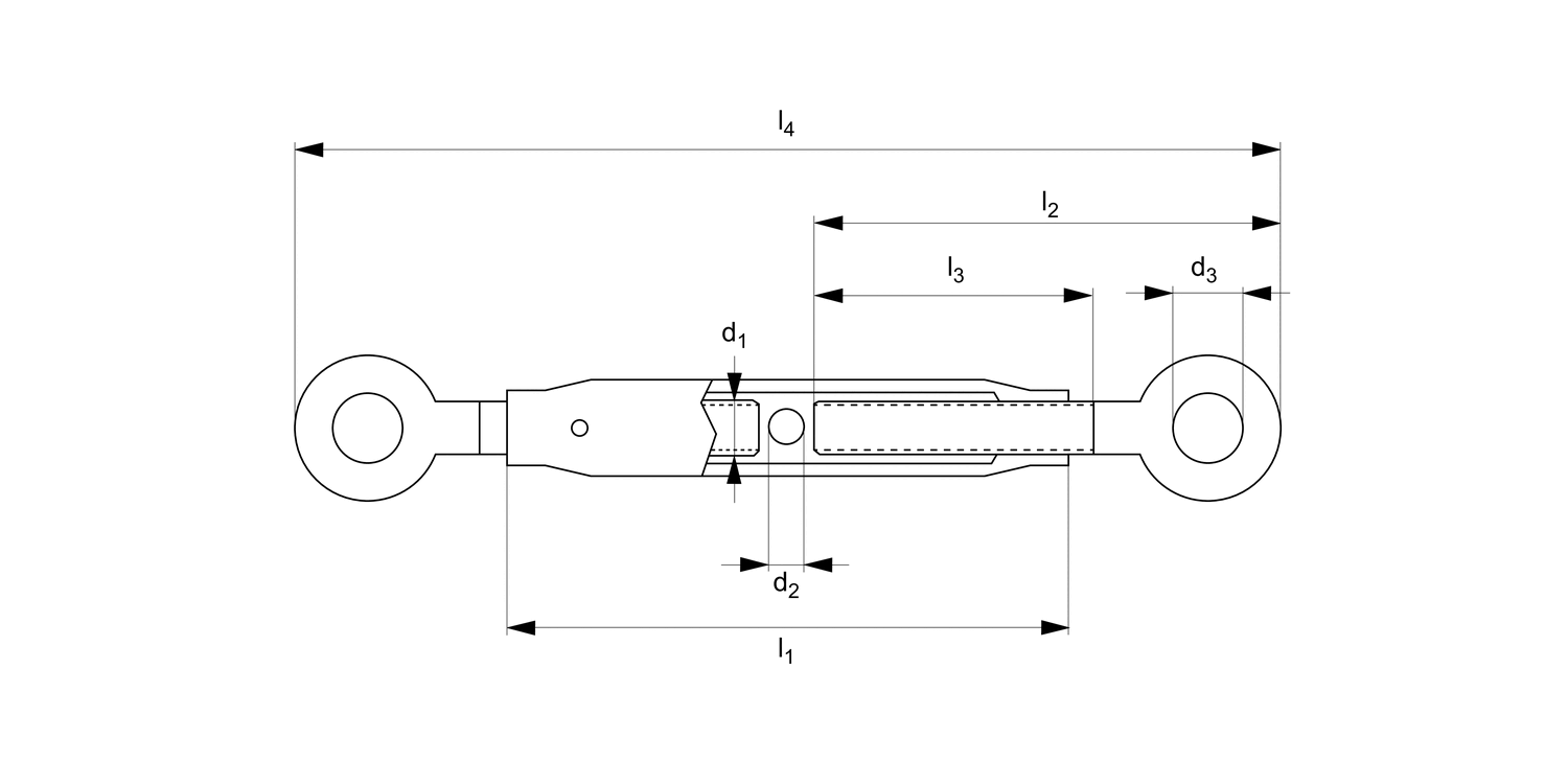 R3810 Eye End Pipe Body Turnbuckles