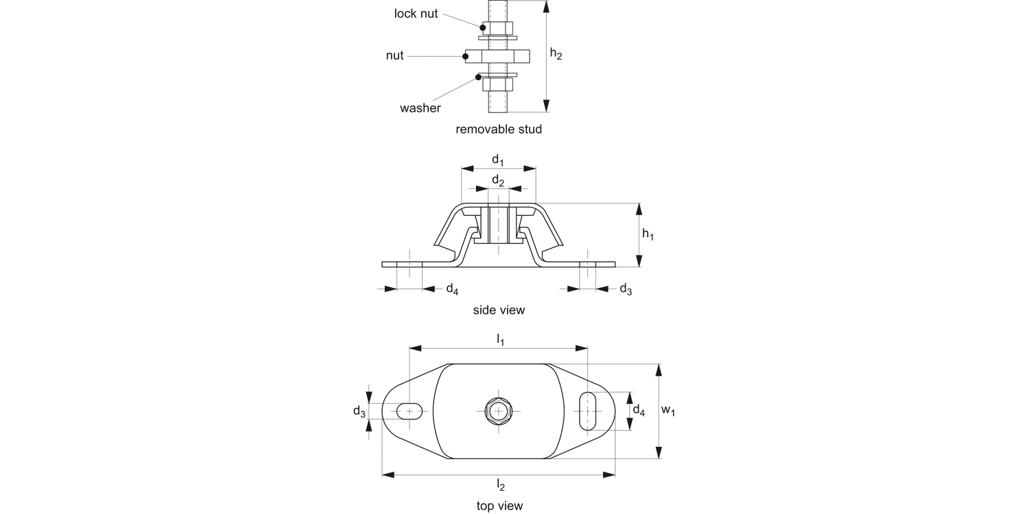P2101 Anti-vibration Fail-Safe Mounts