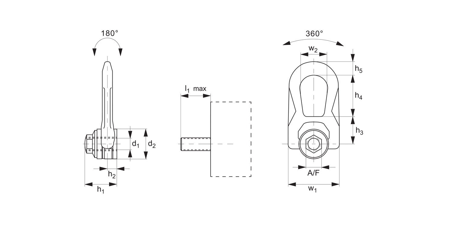 P4021 Stainless Double Swivel Nuts
