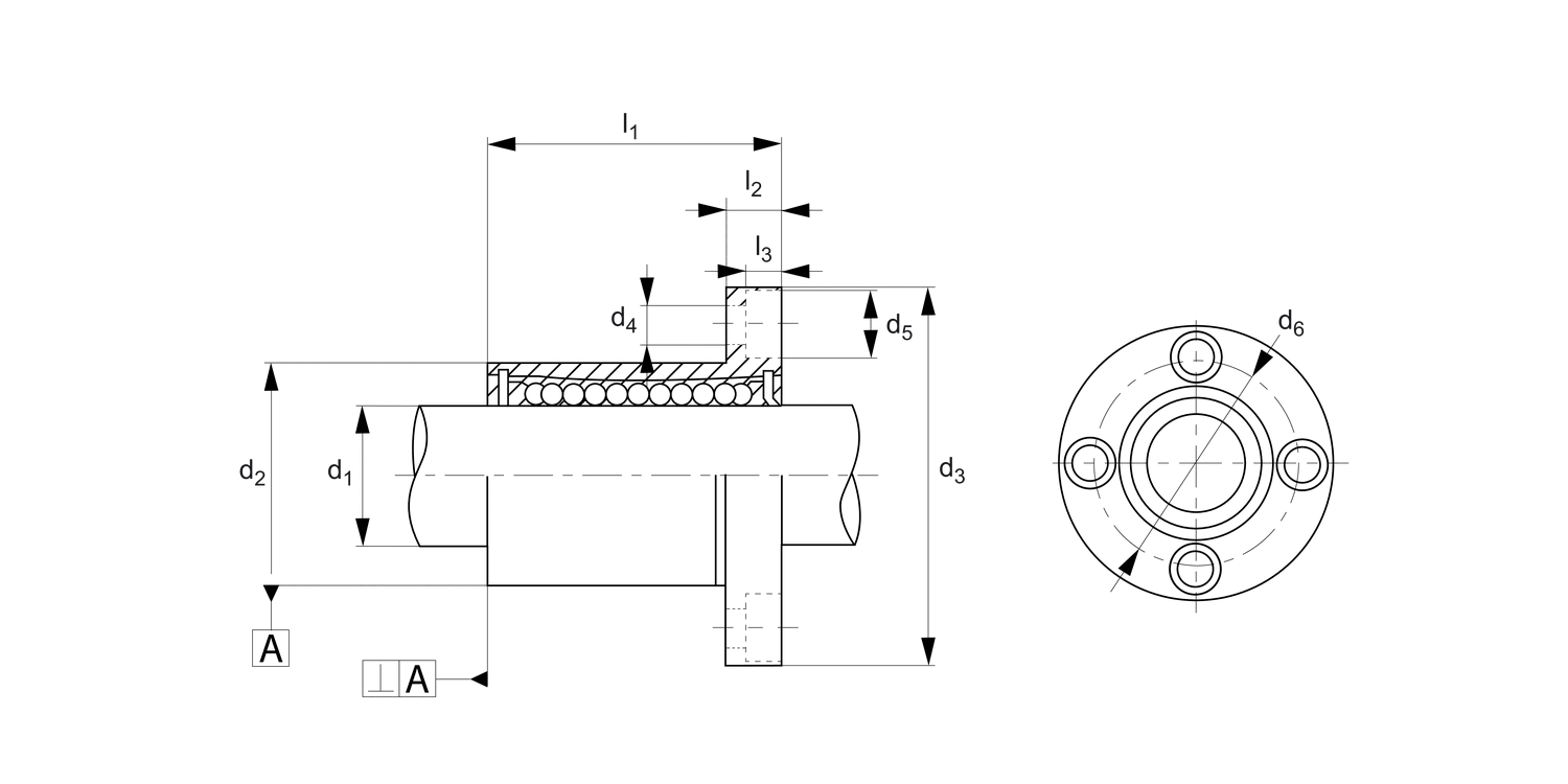 L1718 Flanged Linear Ball Bushings
