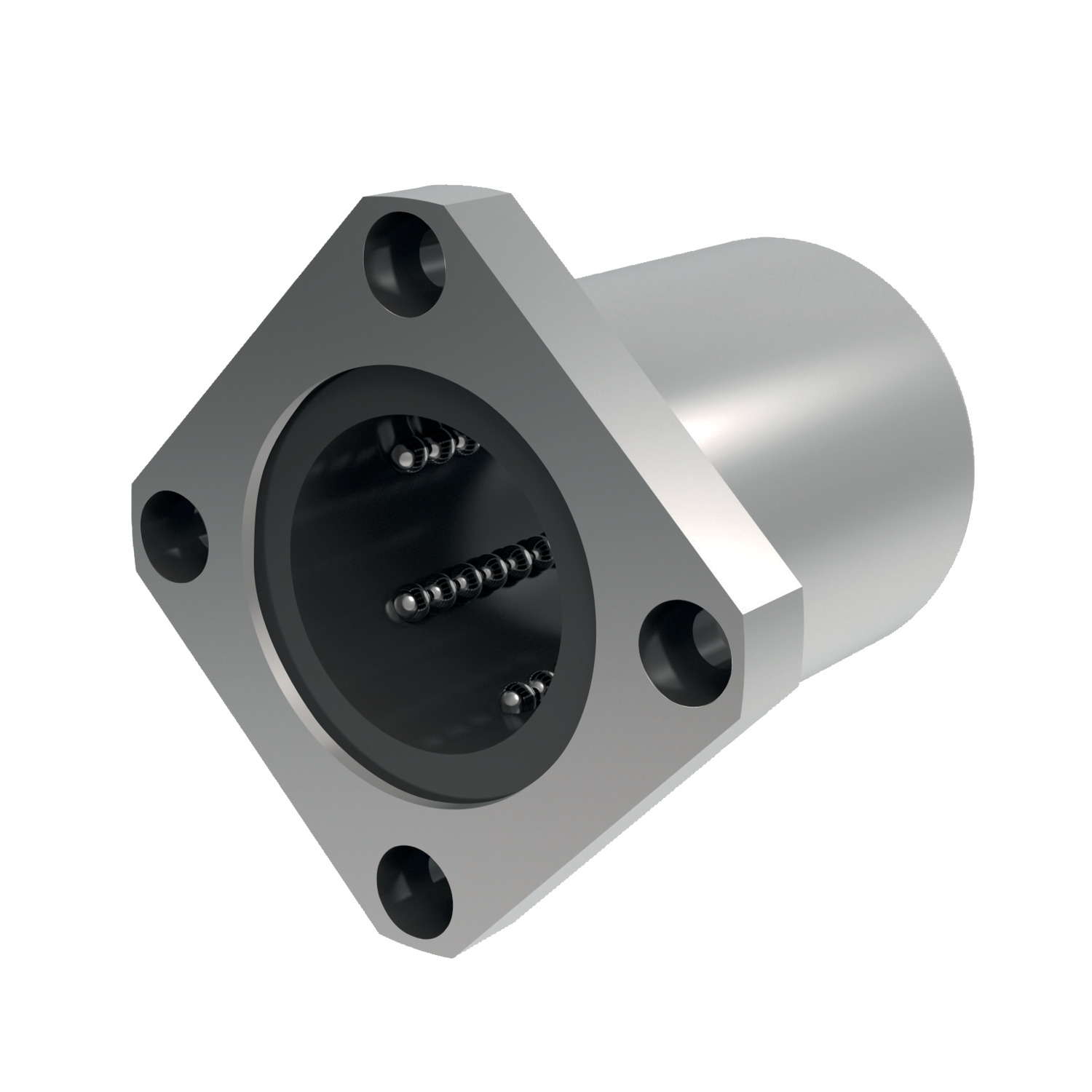 Flanged Linear Ball Bushings Stainless steel square flange linear ball bushings (for shafts 6mm to 60mm).