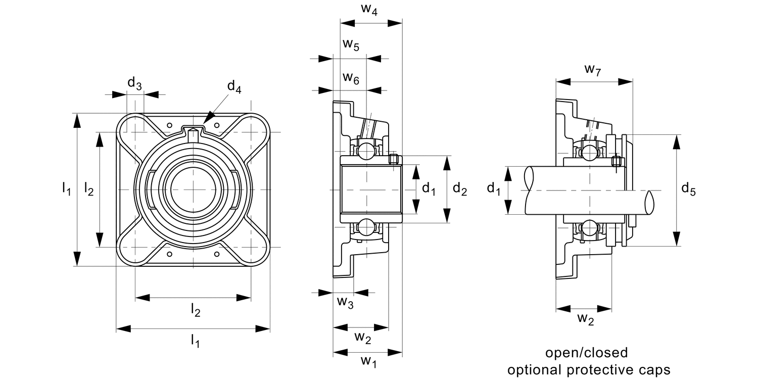 L1862 Square Flanged Bearing Units