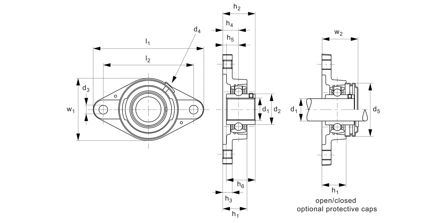 L1864 Oval Flanged Bearing Unit
