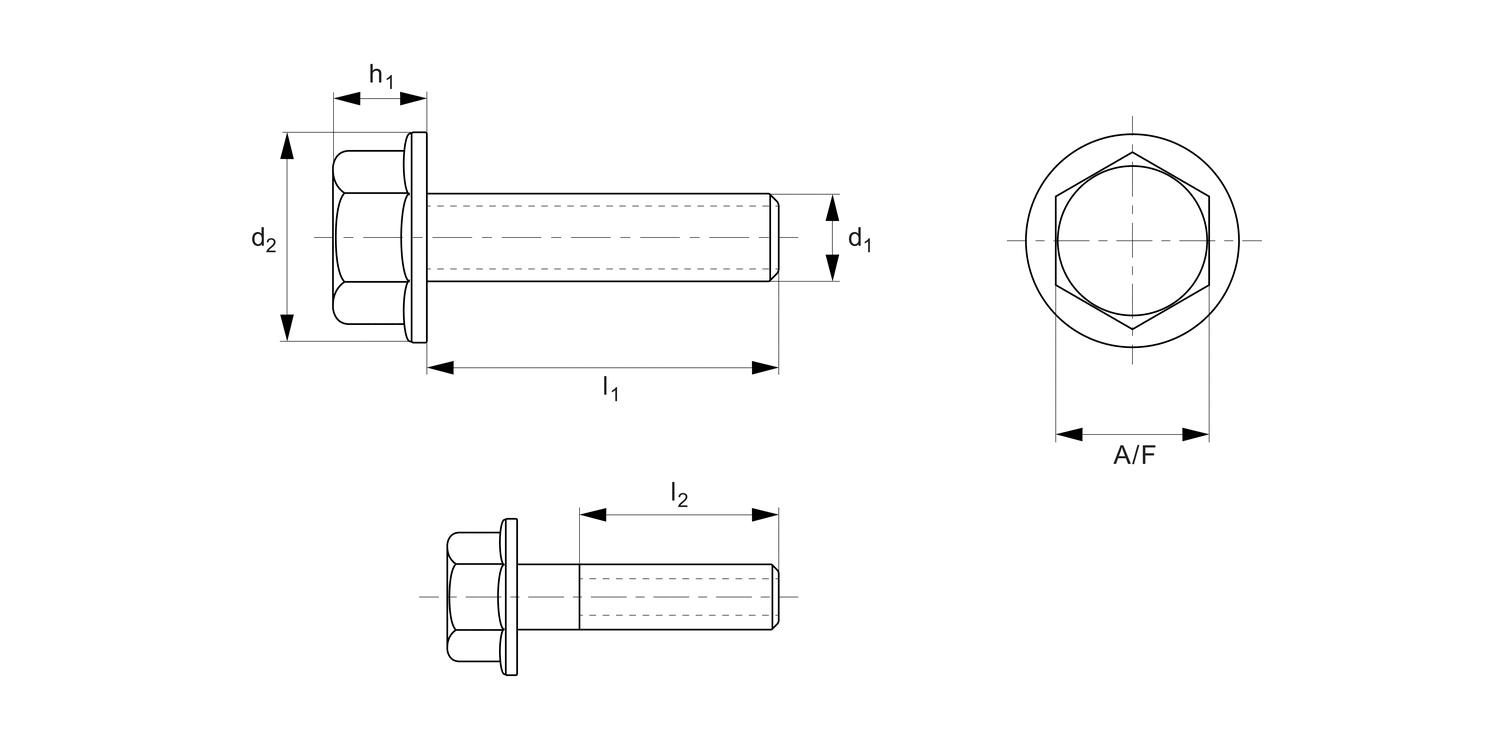 P0266.A2 Flanged Hexagon Bolts