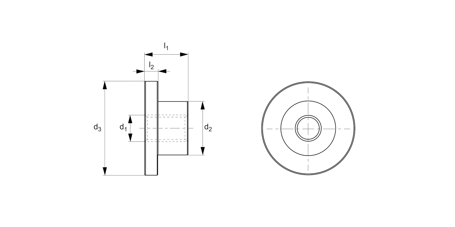 L1332 Plain Flanged Bronze Nuts