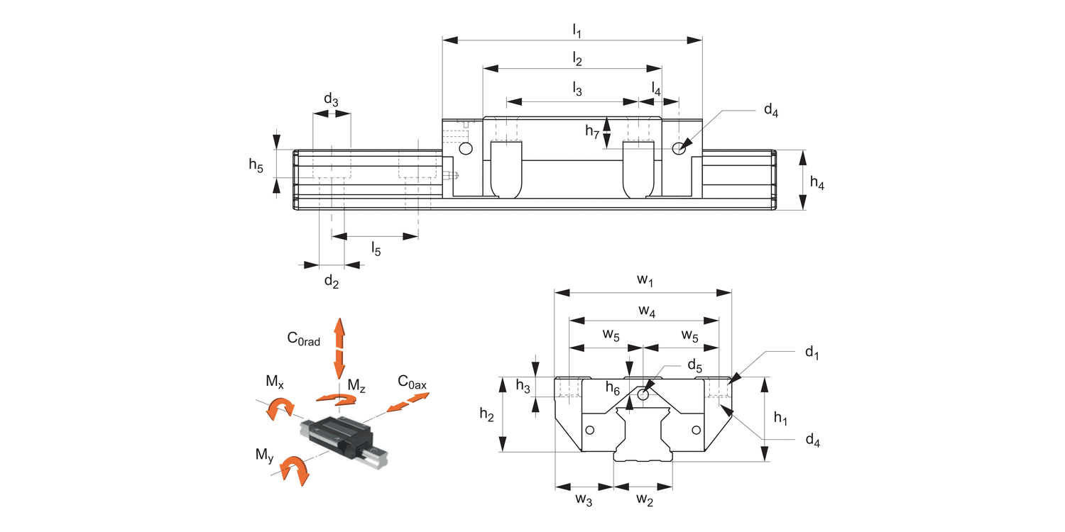 L1017.F Needle Roller - Flanged Carriages