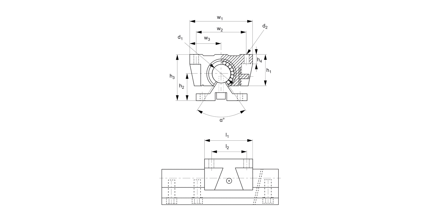 L1756 Stainless Flanged Carriages