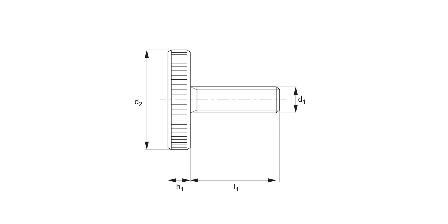 P0405.SS Flat Knurled Thumb Screws