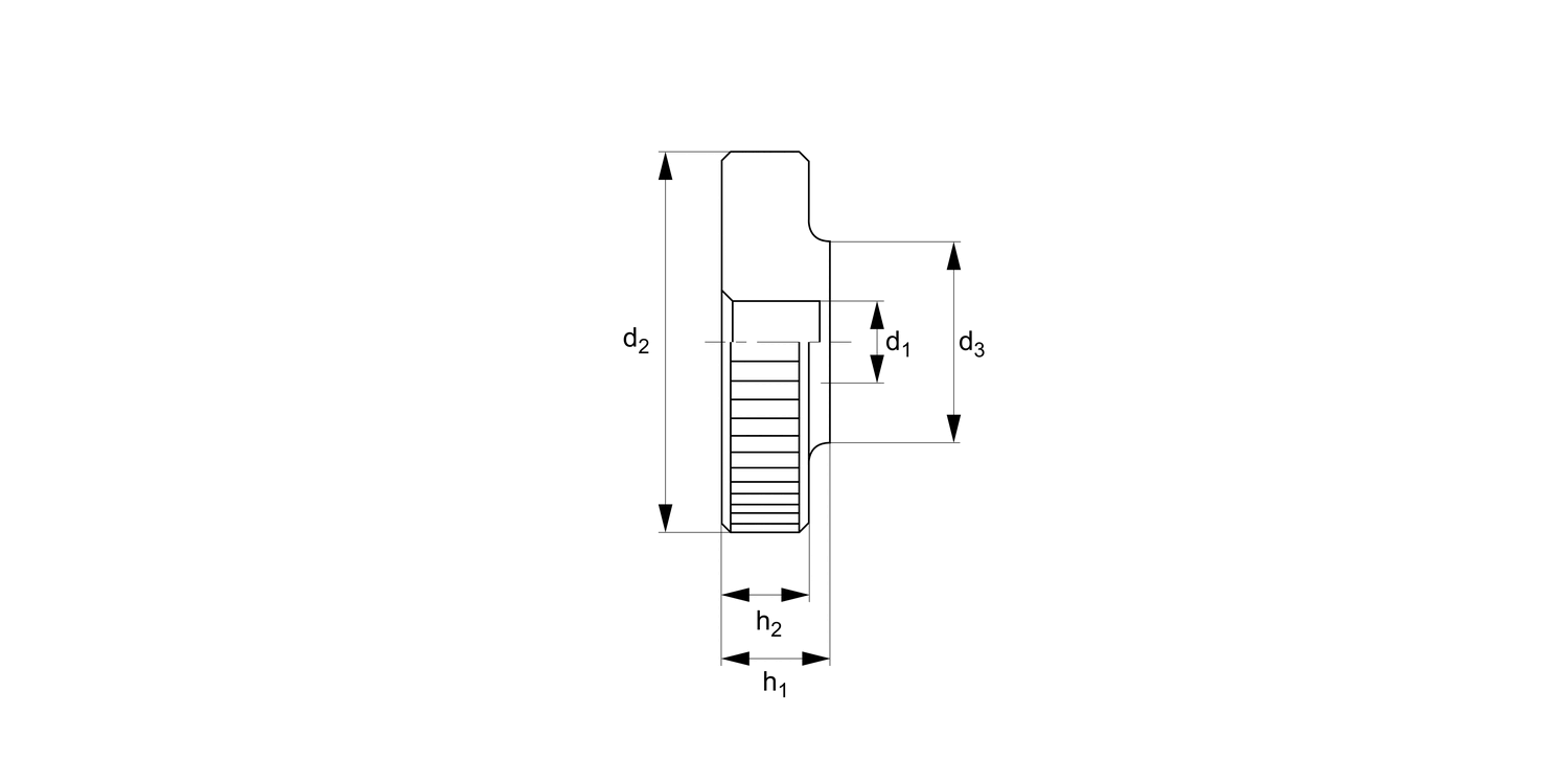 P0406.ZP Flat Knurled Thumb Nuts