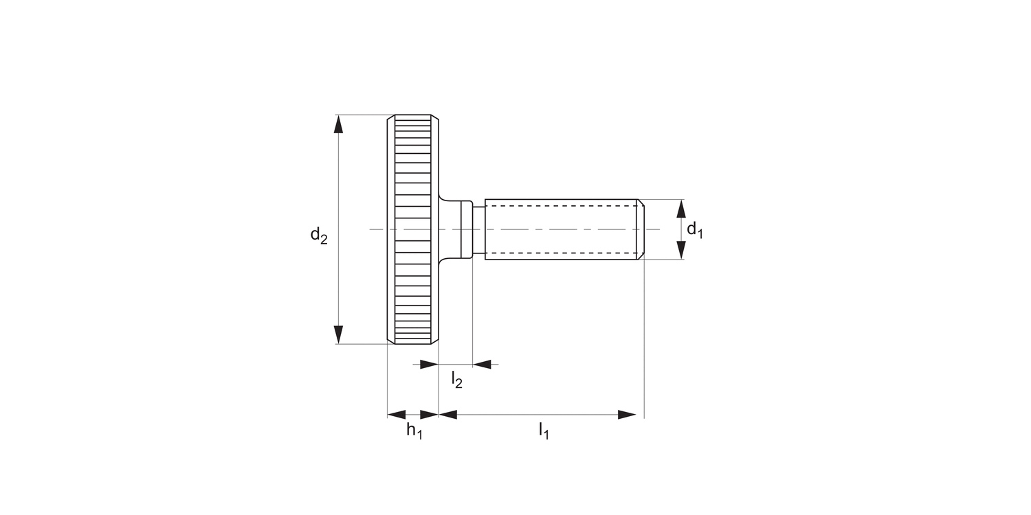 P0405.ZP Flat Knurled Thumb Screws
