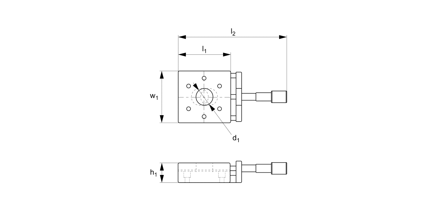 L3100 Positioning Stages - Front Micrometer