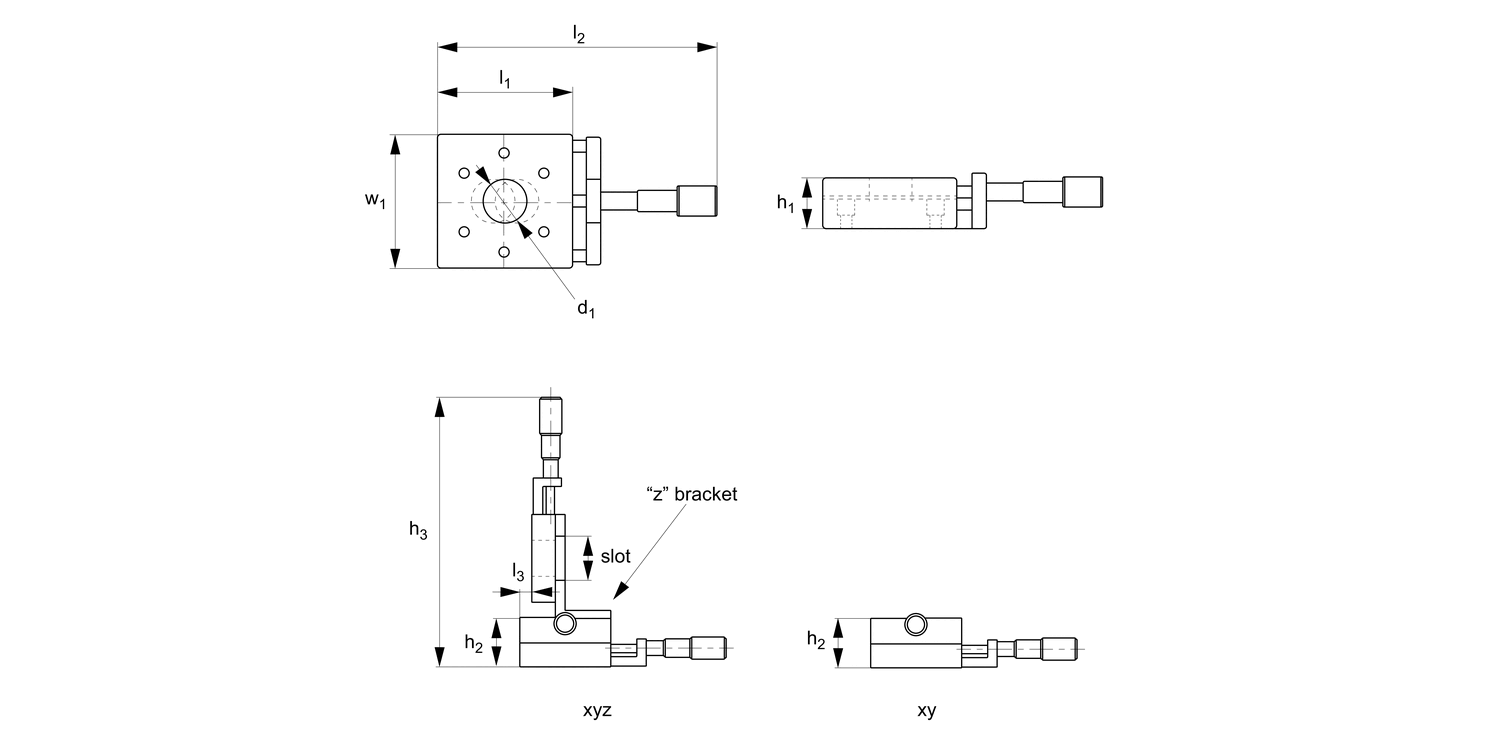 L3108 Micrometer Positioning XY, XYZ Stages