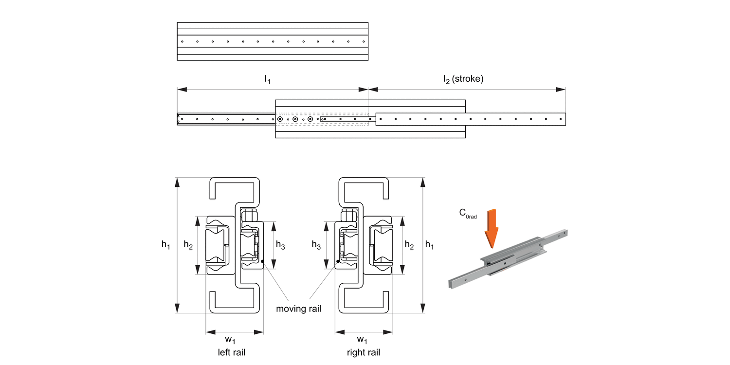 L1995 Fully Telescopic Slides